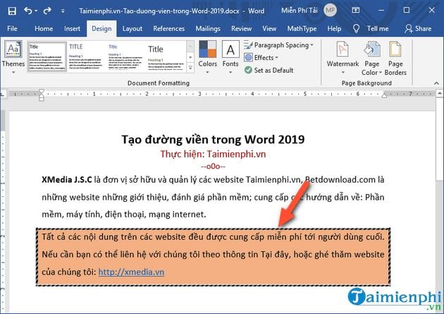 cach tao duong vien trong word 2019 5