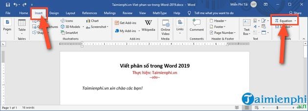 cach viet phan so trong word 2019 4