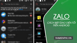 Cach bat Giao Dien Toi tren Zalo cho Android kich