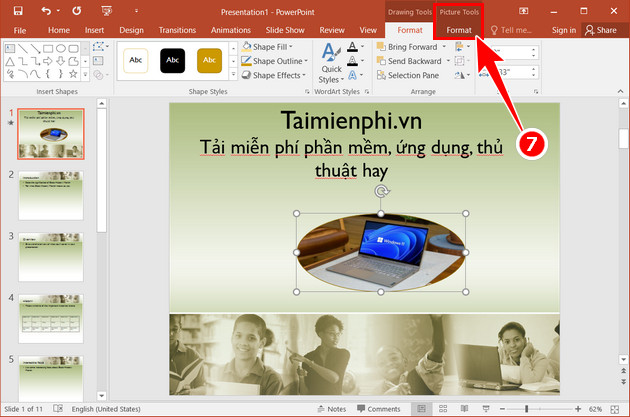 cach cat anh trong powerpoint 10