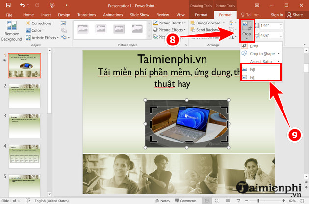 cach cat anh trong powerpoint 11