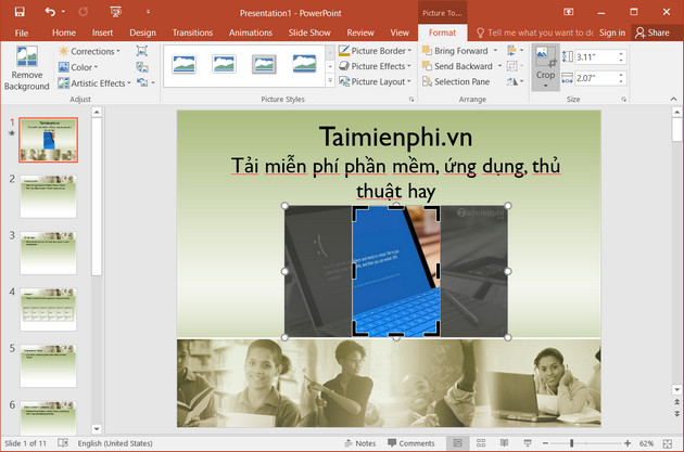 cach cat anh trong powerpoint 5