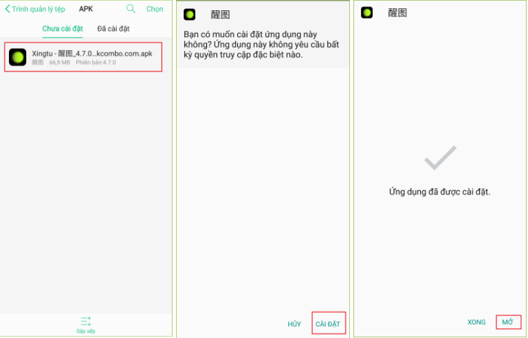 cách tải app Xingtu Trung Quốc