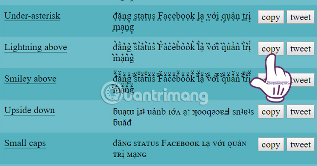 status Facebook copy chu