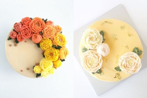 Bánh kem trang trí hoa tặng mẹ từ mùng 8 đến mùng 6 tháng 3