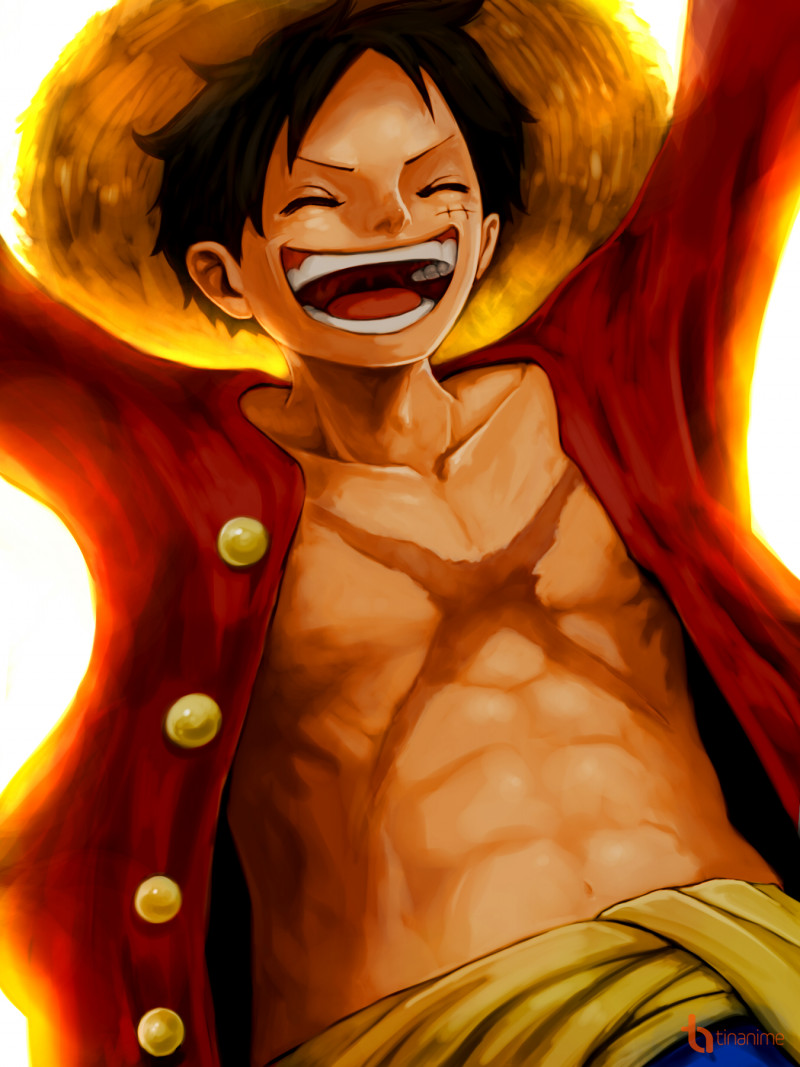 Hình ảnh nụ cười cơ bắp của Luffy rất đẹp