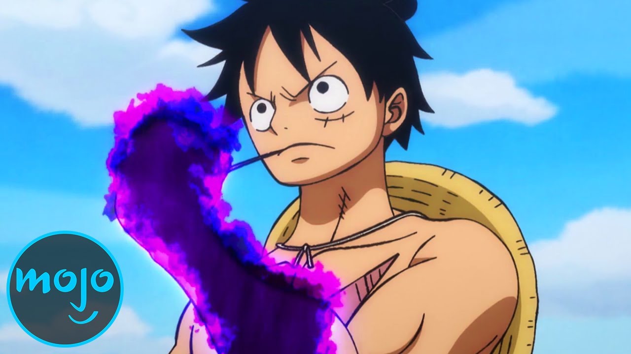 Hình ảnh Luffy với cánh tay màu tím rất đẹp
