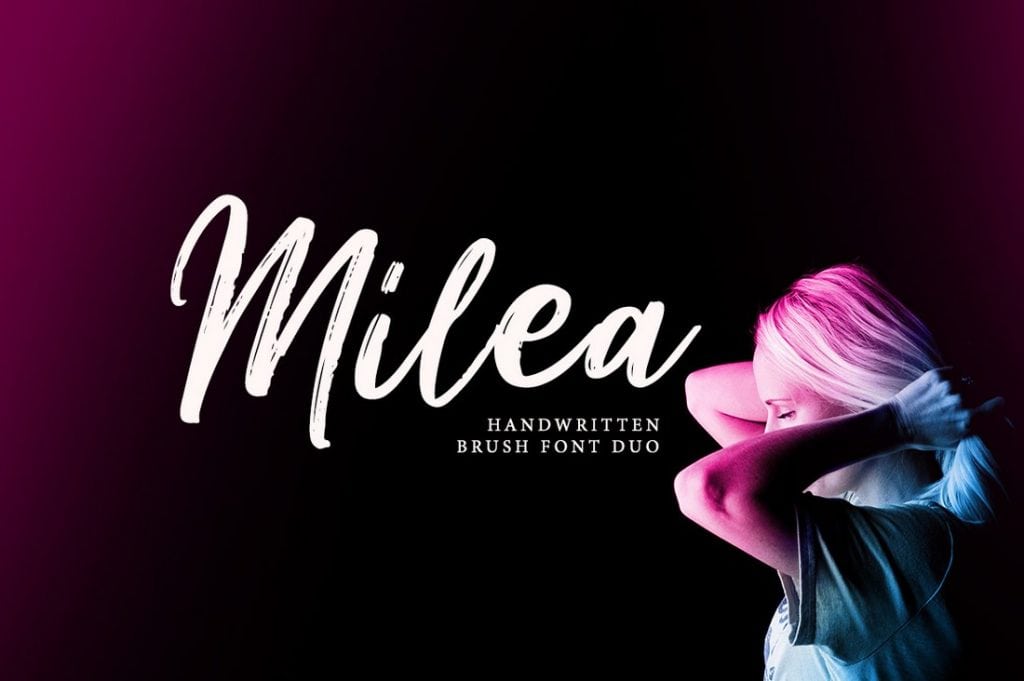 Milea-Viết tay-Bút lông-Phông chữ-1024x681