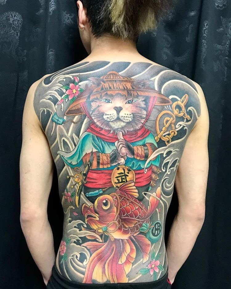 Hình xăm mèo thiên tài Samurai (17)