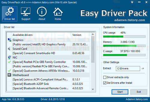 cach cai dat easy driverpack 3