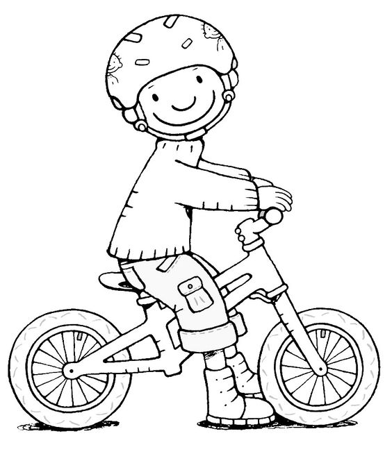 Tổng hợp các bức tranh tô màu xe đạp cho bé