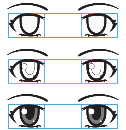 Hướng dẫn vẽ mắt nhân vật Anime cực xinh với các biểu hiện cảm xúc ...