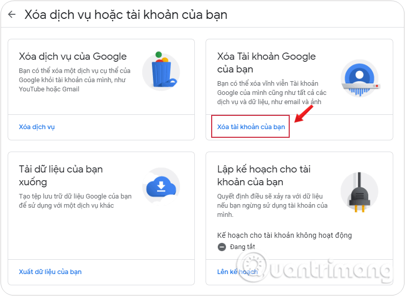 xoa tai khoan google 4