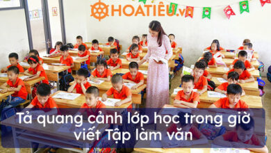Ta quang canh lop hoc trong gio viet Tap lam