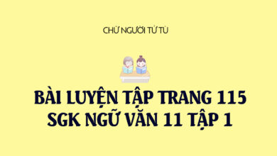 bai luyen tap trang 115 sgk ngu van 11 tap 1 l2020