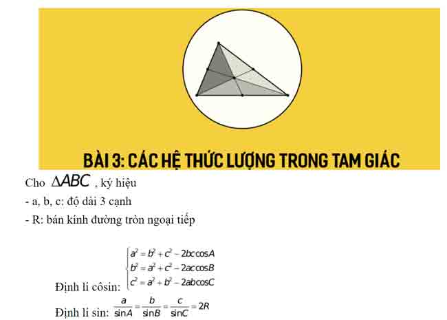 he thuc luong trong tam giac