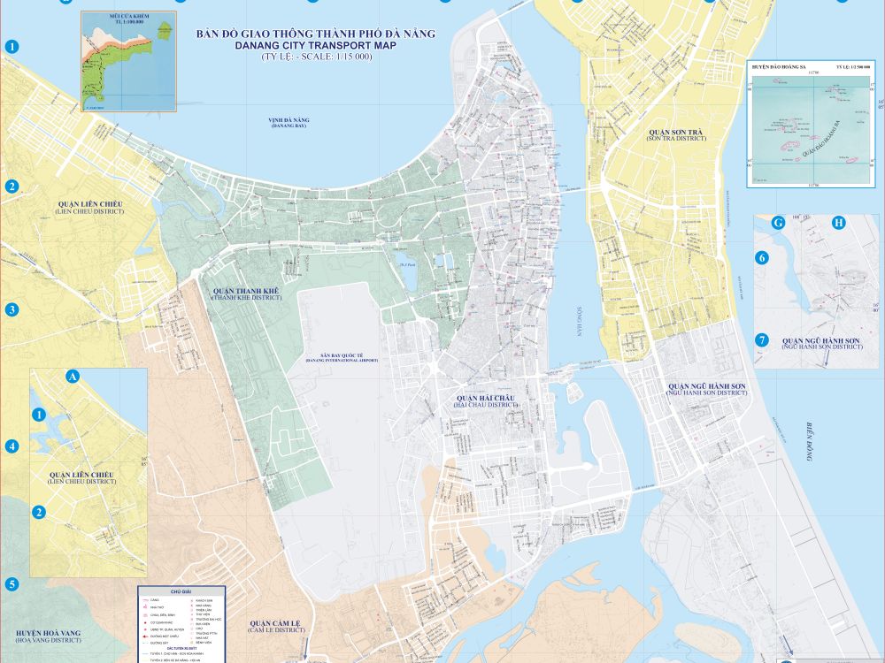 Bản đồ các tuyến đường tại thành phố Đà Nẵng năm 2022