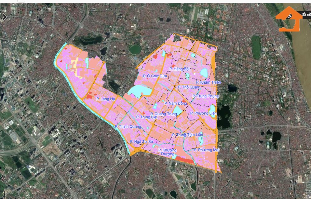 Bản đồ sử dụng đất tại Quận Đống Đa