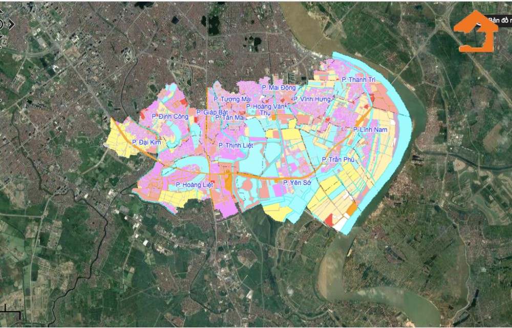 Bản đồ sử dụng đất tại Quận Hoàng Mai