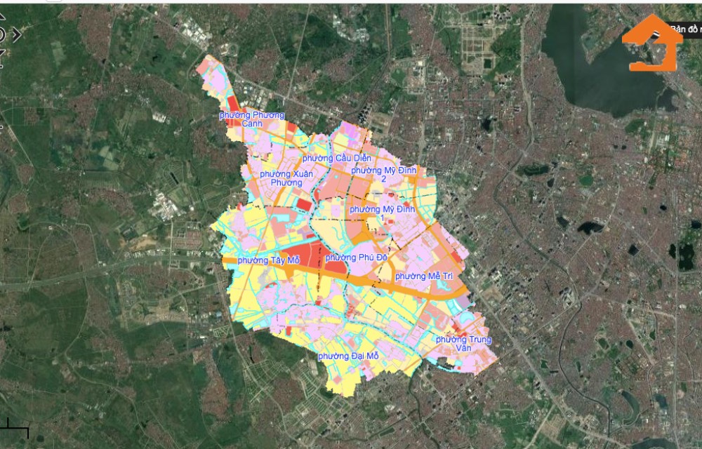 Bản đồ sử dụng đất tại Quận Nam Từ Liêm