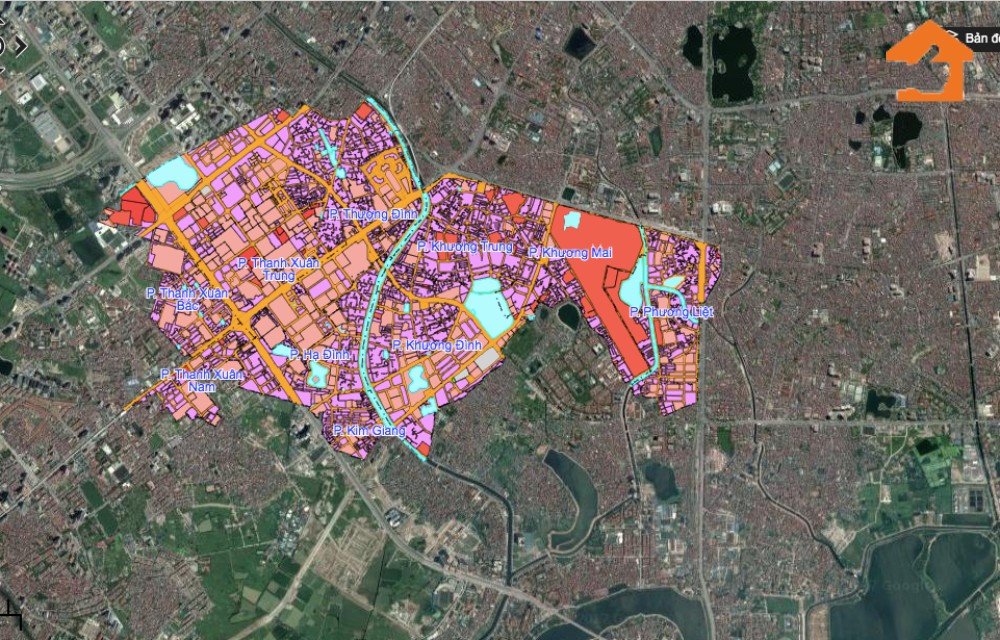 Bản đồ sử dụng đất tại Quận Thanh Xuân