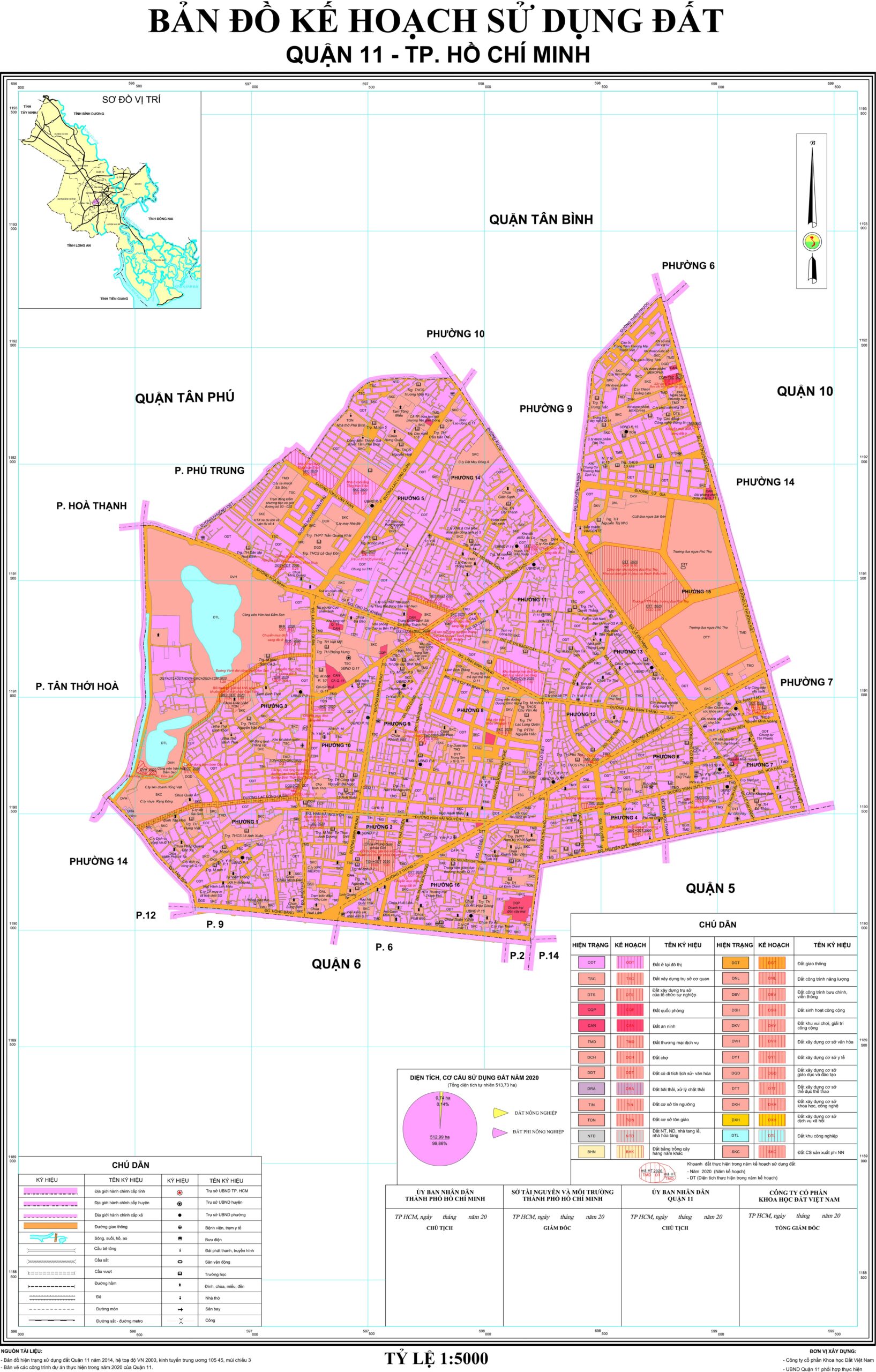 Bản đồ quy hoạch sử dụng đất tại Quận 11 năm 2022