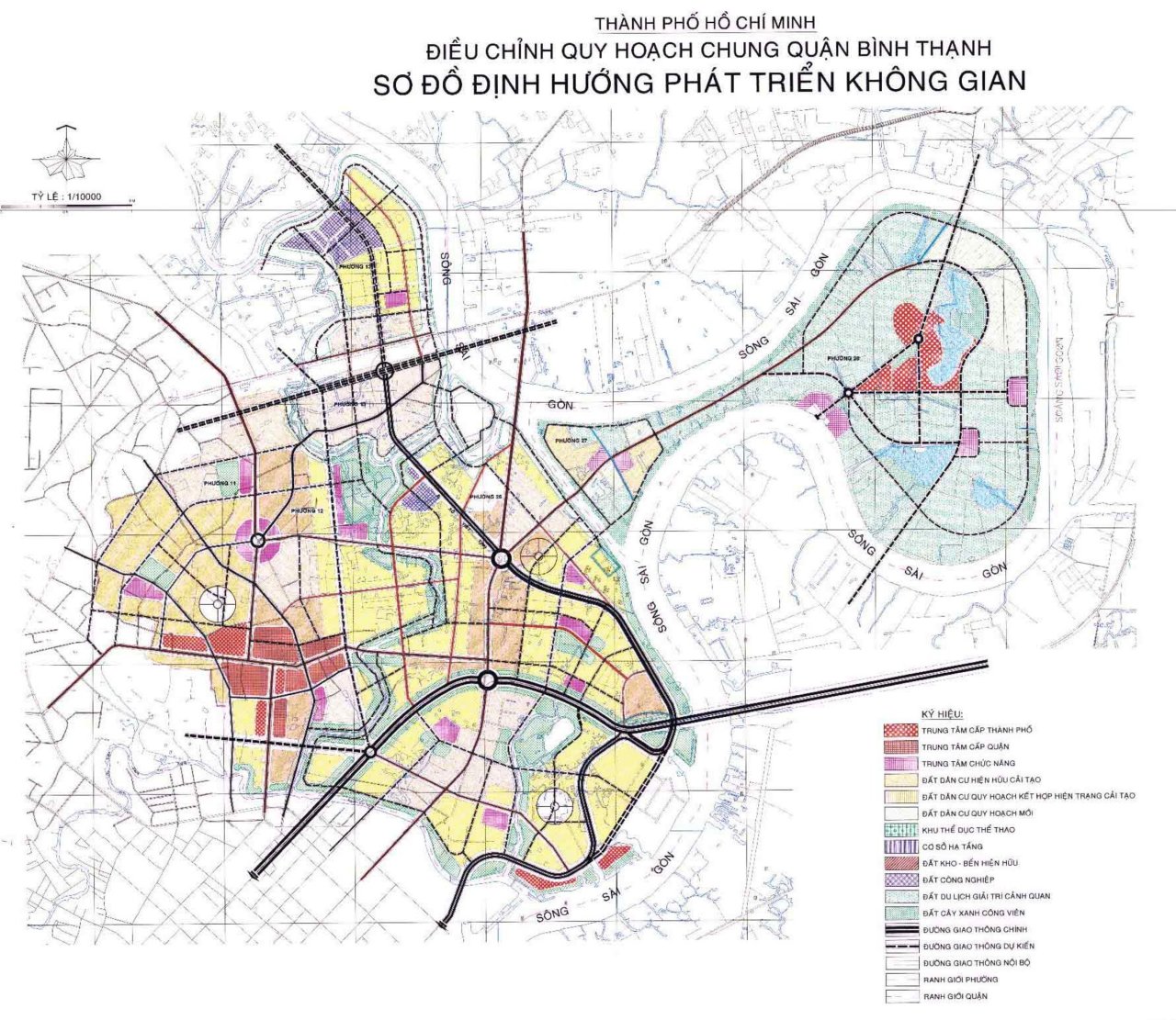 Bản đồ điều chỉnh phát triển không gian tại Quận Bình Thạnh