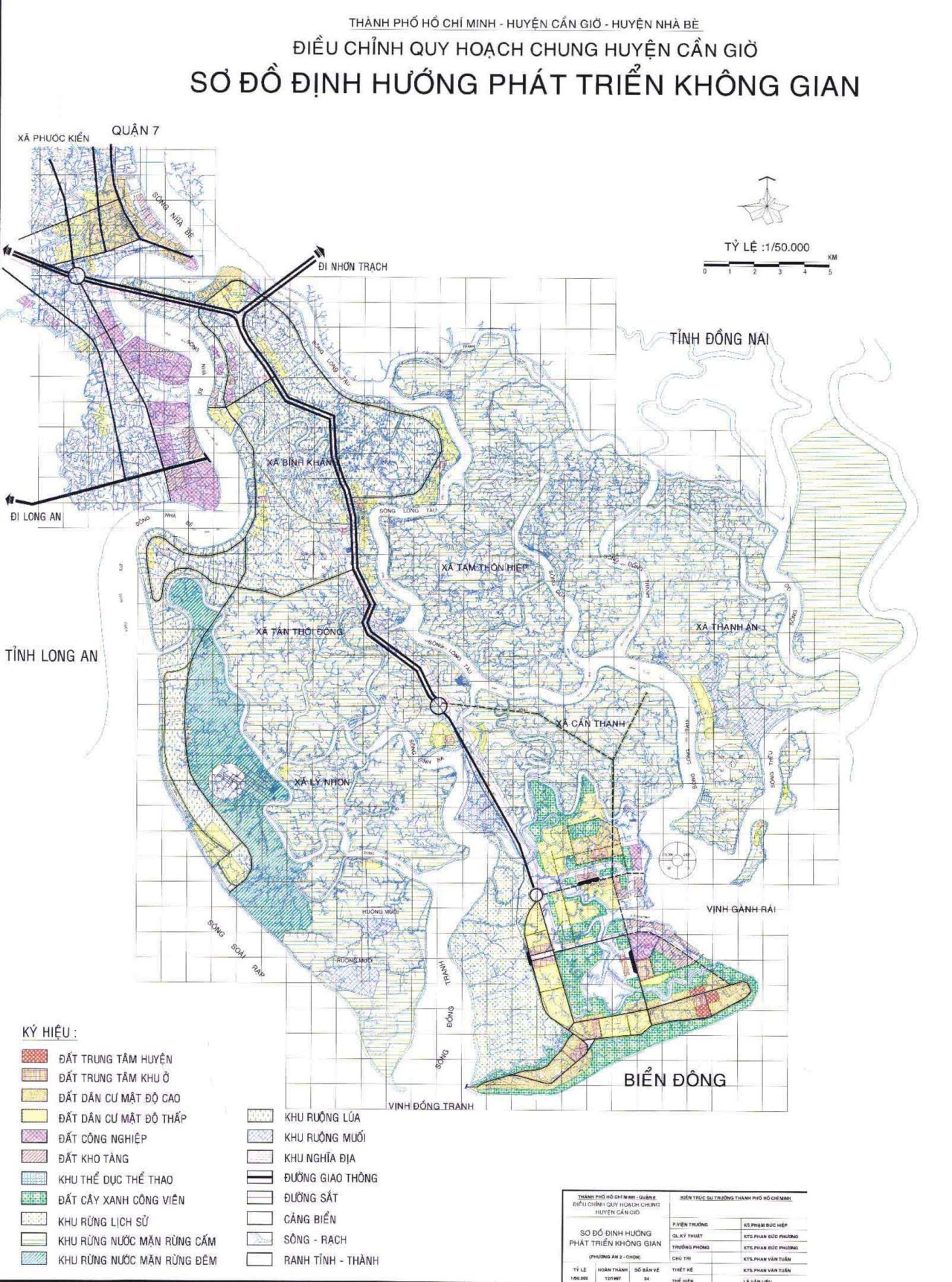 Sơ đồ định hướng phát triển không gian huyện Cần Giờ mới nhất