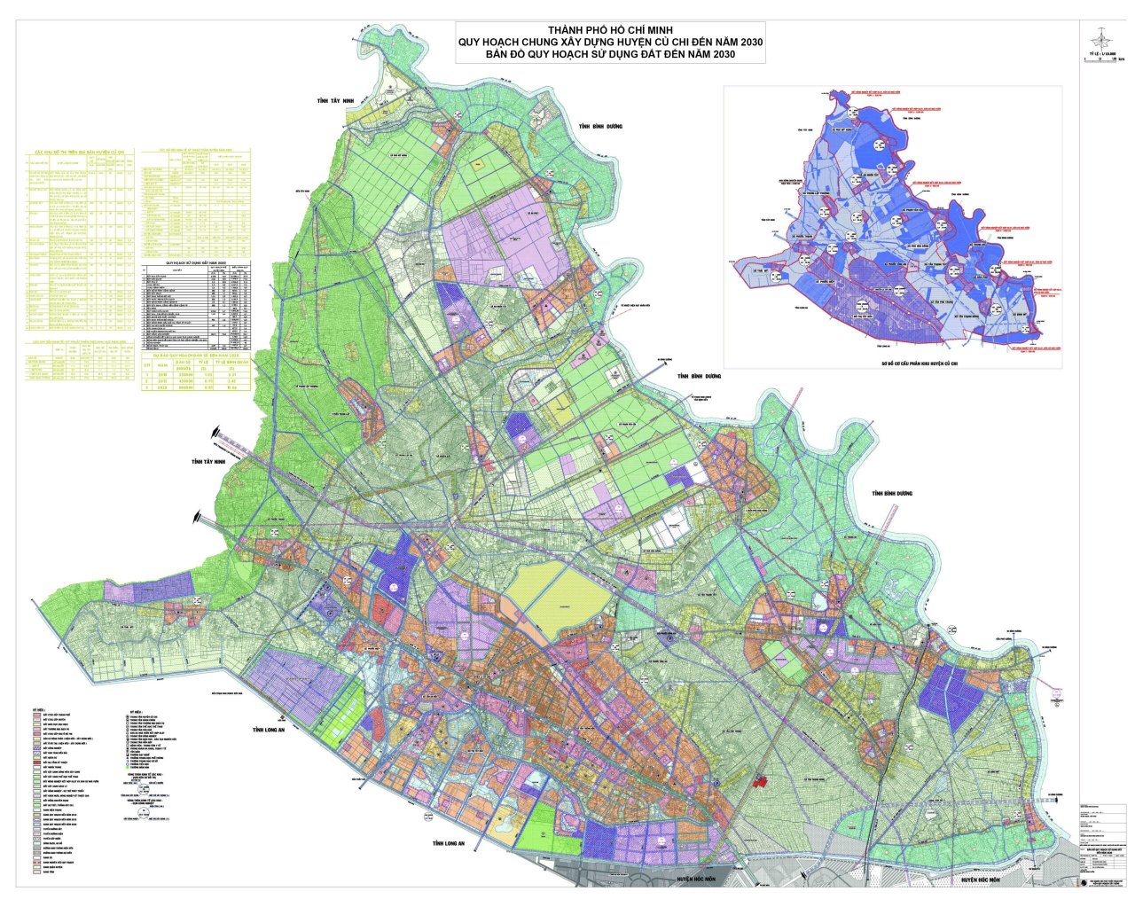 Bản đồ quy hoạch sử dụng đất huyện Củ Chi đến năm 2030