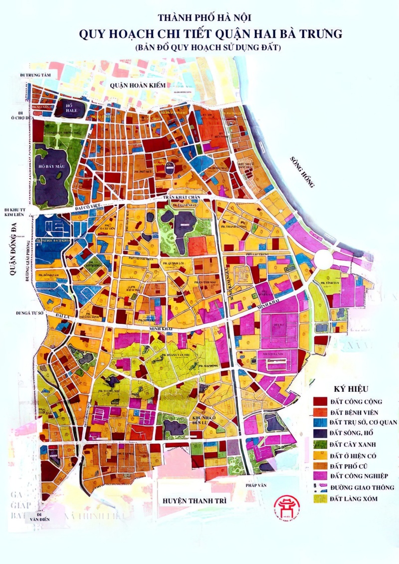 Bản đồ quy hoạch Quận Hai Bà Trưng năm 2022