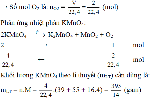 Bài 8 (trang 101 SGK Hóa 8)