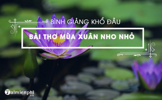 binh giang kho 1 bai tho mua xuan nho nho