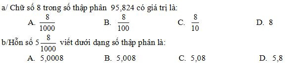 Đề thi học kì 2 môn Toán Tiếng việt lớp 5