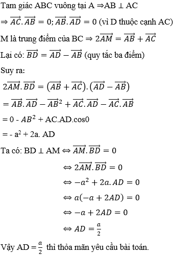 Cách chứng minh Hai vecto vuông góc cực hay, chi tiết - Toán lớp 10