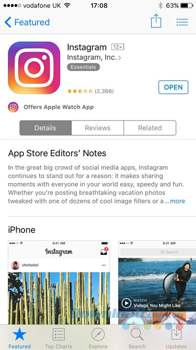 Tải app Instagram miễn phí
