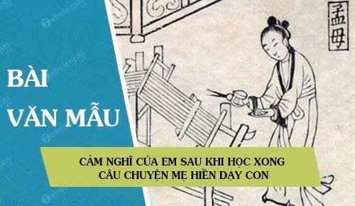 cam nghi cua em sau khi hoc xong cau chuyen me hien day con