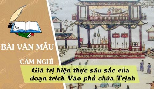 cam nghi ve gia tri hien thuc sau sac cua doan trich vao phu chua trinh