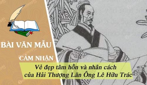 cam nhan ve dep tam hon va nhan cach cua hai thuong lan ong le huu trac