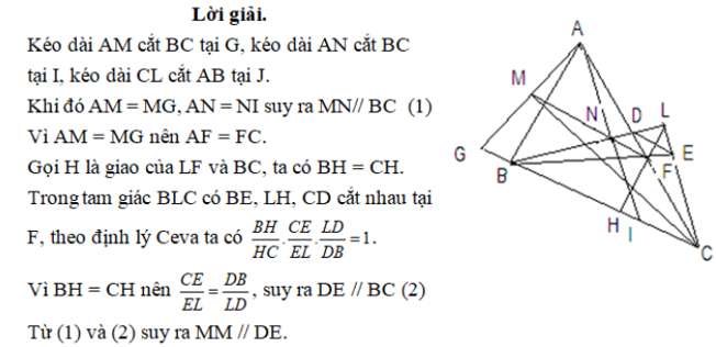 Chứng minh định lí Ceva và ứng dụng giải bài tập (ảnh 10)