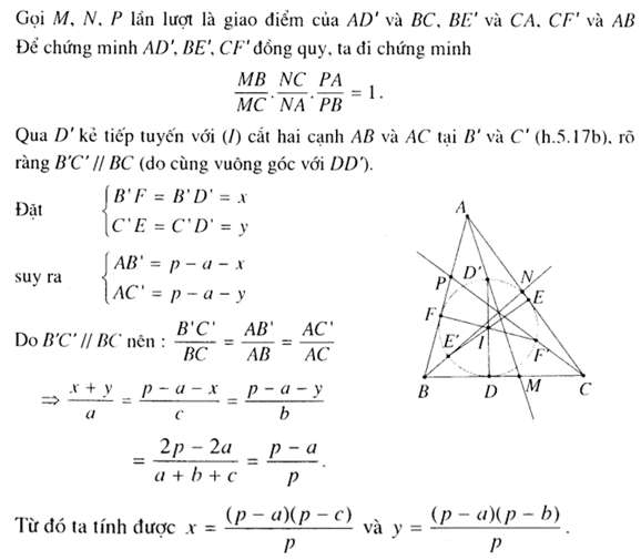 Chứng minh định lí Ceva và ứng dụng giải bài tập (ảnh 11)