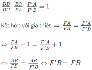 Chứng minh định lí Ceva và ứng dụng giải bài tập (ảnh 4)