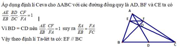 Chứng minh định lí Ceva và ứng dụng giải bài tập (ảnh 9)