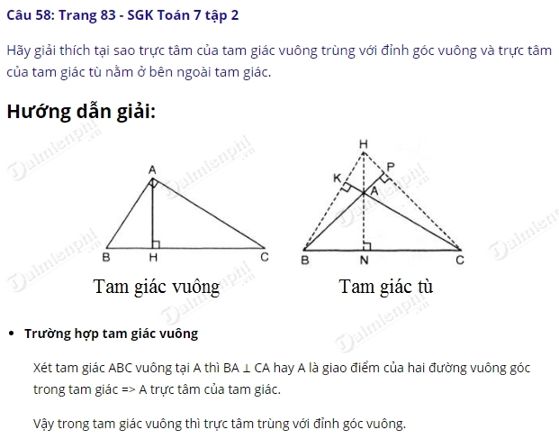 giai toan 7 trang 83 sgk tap 2 tinh chat ba duong cao cua tam giac 5