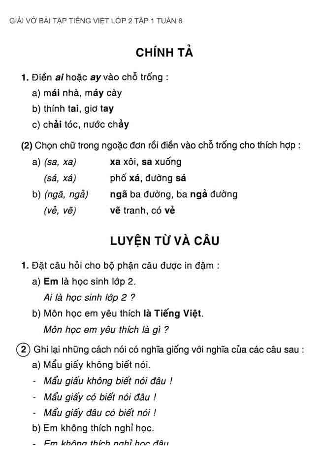 giai vo tieng viet lop 2 tap 1 tuan 6 1