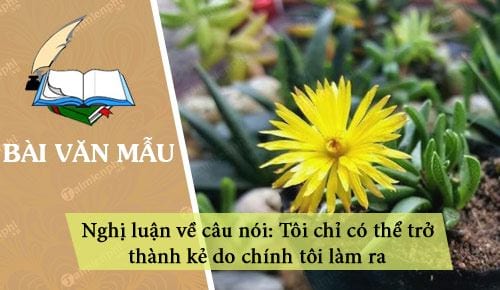 nghi luan ve cau noi toi chi co the tro thanh ke do chinh toi lam ra