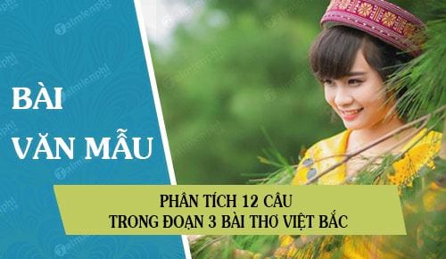 phan tich 12 cau trong doan 3 bai tho viet bac