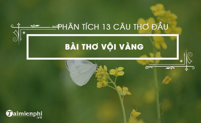 bai van phan tich 13 cau dau bai tho voi vang