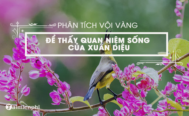 cam nhan ve quan niem song voi vang cua xuan dieu trong bai tho voi vang