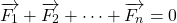 begin{equation*} overrightarrow{F_{1}}+overrightarrow{F_{2}}+cdots+overrightarrow{F_{n}}=0 end{equation*}