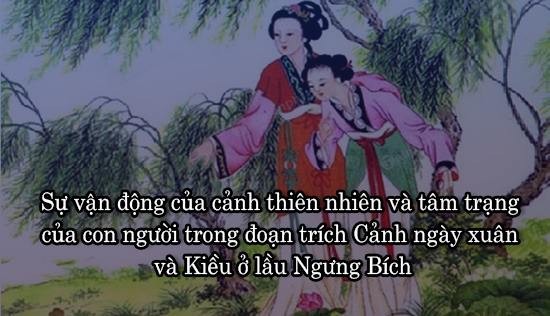 su van dong cua canh thien nhien va tam trang cua con nguoi trong doan trich canh ngay xuan va kieu o lau ngung bich